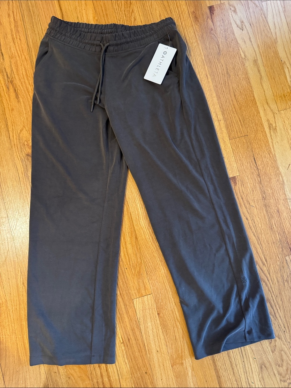 Athleta Dark Wide-Leg Drawstring Lounge Pants